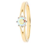 Christian Materne Solitär-Ring ""Celebration"", Angel Star Zirkonia, Silber 925 17 vergoldet