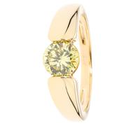 Christian Materne Solitär-Ring ""Light Colors"", Zirkonia, Silber 925 17 yellow