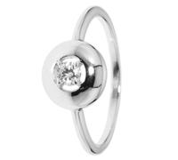 Christian Materne Solitär-Ring "" Lovely Dot"" Zirkonia, Silber 925 16 rhodiniert