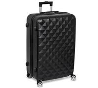 Christian Wippermann - Robuster ABS Hartschalenkoffer - Leichtgewicht 2.9 kg - 44x64x27.5 cm - Koffer Groß Größe L mit 4 x 360 Grad Rollen - Reisekoffer mit Rollen - Fassungsvermögen 80L - schwarz