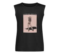 Christina Aguilera Stripped T-Shirt Christina Aguilera Vintage T-Shirt Sleeveless Vest Tank Tops Undershirt Black L