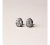 ChristinaPauls Slow jewellery Amia Ohrstecker, oval in Silber oder Schwarz Schwarz