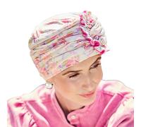 Christine Headwear HocLotus Turban Crocus Kaleidos 1008-4023 | Bambus-Turban - Onkologische Mütze für Damen | Halstuch für Chemotherapie | Einheitsgröße, beige, One size