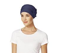 Christine Headwear Lotus Turban Damen Navy | Chemo Kopfbedeckung Damen | Kopftuch für Damen Mit Haarausfall | Chemo Mütze Damen Auf 95% Viskose Bambus 5% Elasthan