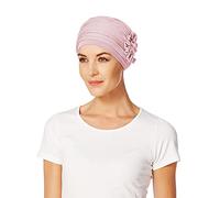 Christine Headwear Lotus Turban Damen Rosa | Chemo Kopfbedeckung Damen | Kopftuch für Damen Mit Haarausfall | Chemo Mütze Damen Auf 95% Viskose Bambus 5% Elasthan