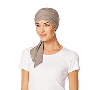 Christine Headwear Mantra Bambus Uni Turban Kopftuch Damenturban Chemo-Kopfbedeckung Damen - Winter Herbst Sommer Frühjahr Frühling-Sommer Herbst-Winter - One Size Taupe