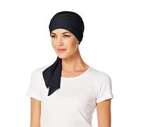 Christine Headwear Mantra Bambus Uni Turban Kopftuch Damenturban Chemo-Kopfbedeckung Damen - Winter Herbst Sommer Frühjahr Frühling-Sommer Herbst-Winter - One Size blau-meliert