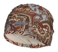 Christine Headwear Milena Royal Paisley Turban Damenturban Seidenturban Damen - mit Futter Frühling-Sommer Sommer - One Size blau-rot
