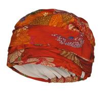 Christine Headwear Milena Royal Paisley Turban Damenturban Seidenturban Damen - mit Futter Frühling-Sommer Sommer - One Size orange-rot