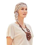 Christine Headwear Women's Beatrice Turban, Beige Ornaments, One Size