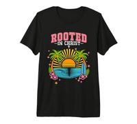Christlicher Bibelvers Rooted In Christ Cool Summer Beach Premium T-Shirt