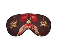 Christmas Ball Golden Bell Eye Maske, Side Sleeping Mask Light Blindfold Sleeping Mask Nose Pad and Elastic Band for Children Women and Men