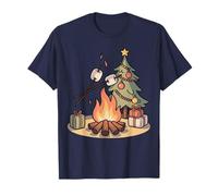 Christmas Campfire Marshmallow Roasting Holiday T-Shirt