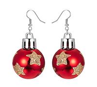 Christmas Decorations Weihnachtsohrringe Weihnachten kreative Feiertags-Party-Ohrringe Schmuck-Creolen-Frauen Ohrringe Naturstein
