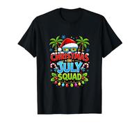 Christmas in July Squad Tropical Summer New Year Design Preisgünstiges Grafik-T-Shirt, Herren, Schwarz, S