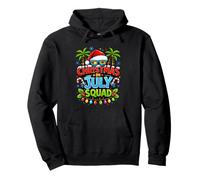 Christmas in July Squad Tropical Summer New Year Design Pullover Hoodie