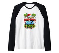 Christmas in July Squad Tropical Summer New Year Design Raglan