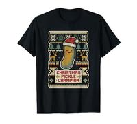 Christmas Pickle Champion Santa Holiday Humor Pullover-T-Shirt Preisgünstiges Grafik-T-Shirt