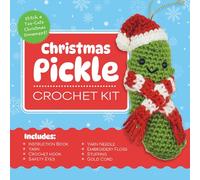 Christmas Pickle Crochet Kit: Stitch a Too-Cute Christmas Ornament! Includes: Instruction Book, Yarn, Crochet Hook, Safety Eyes, Yarn Needle, Embroidery Floss, Stuffing, Gold Cord