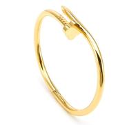 Chritice Armreif Gold Damen Armband Gold Damen S925 Sterling Silber Nagel Armreif Goldene Armbänder Goldenes Armband Dame Umfang 17CM kleeblatt Armreifen Geschenke für Weihnachten Geschenk Frauen