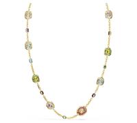 Chroma lange Halskette, Oktagon-Schliff, Mehrfarbig, Goldlegierungsschicht OS