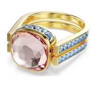Swarovski Chroma Ring, Kissenschliff, Mehrfarbig, Goldlegierungsschicht