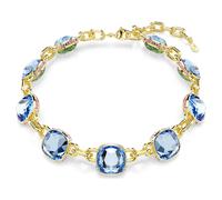 Chroma Tennis Halskette, Kissenschliff, Mehrfarbig, 18K Goldbeschichtet OS