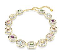 Chroma Tennis Halskette, Oktagon-Schliff, Mehrfarbig, Goldlegierungsschicht OS