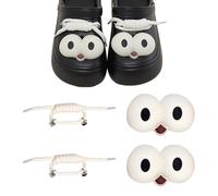 CHROMACRAFT 1 Paar Schuhschnallen Mit Großem Auge Und 1 Paar Seilschnallen, Diy-Schuhdekoration, Kreative Und Interessante Schuhdekoration, Süße Schuhdekoration