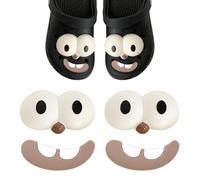 CHROMACRAFT 1 Paar Schuhschnallen Mit Großen Augen Und 1 Paar Schuhschnallen Mit Mund, Kreative Schuhdekorationen, Interessante Dreidimensionale Schuhdekorationen, Lustige Schuhdekorationen