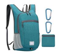 CHROMACRAFT 1 Stück Rucksack Und 2 Stück Outdoor-Karabiner, Faltbarer Rucksack, Tragbarer Rucksack, Outdoor-Sportrucksack, Wasserdichter Rucksack