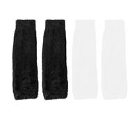 CHROMACRAFT 2 Paar Fingerlose Plüschhandschuhe, Lange Handschuhe, Winterhandschuhe Für Damen, Warme Handschuhe, Süße Einfache Handschuhe