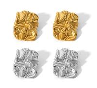 CHROMACRAFT 2 Paar Rechteckige Ohrringe, Unregelmäßige Ohrringe, Modische Personalisierte Ohrringe, Geometrische Ohrringe, Einfache Ohrringe