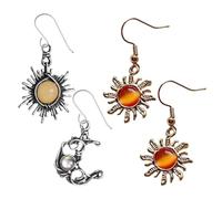 CHROMACRAFT 2 Paar Sonnenblumen-Ohrringe, Vintage-Ohrringe, Modische Statement-Ohrringe, Anhänger-Ohrringe, Damen-Ohrringe