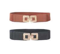 CHROMACRAFT 2 Stück Einfache Gürtel, Breite Gürtel Für Damen, Elastische Gürtel, Modische Gürtel, Elee Ziergürtel