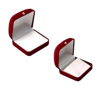 CHROMACRAFT 2 Stück Samt-Schmuckkästchen, Schmuckverpackungsschachtel, Schmuck-Geschenkbox, Schmuck-Vitrine, Elee Schmuckschatulle