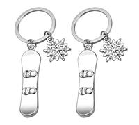 CHROMACRAFT 2 Stück Snowboard-Schlüsselanhänger, Kreative Schlüsselanhänger, Schlüsselanhänger Zum Thema Wintersport, Geschenk-Schlüsselanhänger