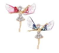 CHROMACRAFT 2 Stück Strass-Broschen, Kreative Personalisierte Anstecknadeln, Damen-Metallabzeichen, Modische Und Elee Anstecknadeln, Bekleidungsschmuck-Accessoires