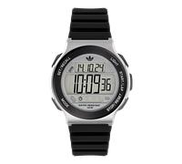 Chronograph ADIDAS ORIGINALS "EXPRESSION THREE DIGITAL", schwarz (schwarz, edelstahlfarben), Armbanduhren, Damen, Chronograph, Quarzuhr, Armbanduhr, Herrenuhr, Damenuhr,Silikonarmband,Stoppfunktion (7