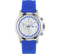 Chronograph ADIDAS ORIGINALS "EXPRESSION TWO CHRONO", blau, Armbanduhren, Damen, Chronograph, Quarzuhr, Armbanduhr, Herrenuhr, Damenuhr, unisex, Silikonarmband (26837035-0) blau