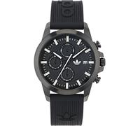 Chronograph ADIDAS ORIGINALS "EXPRESSION TWO CHRONO", schwarz, Armbanduhren, Damen, Chronograph, Quarzuhr, Armbanduhr, Herrenuhr, Damenuhr, unisex, Silikonarmband (12260717-0)