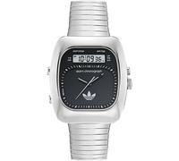 Chronograph ADIDAS ORIGINALS "RETRO WAVE THREE", silber (silberfarben), Armbanduhren, Damen, Chronograph, Armbanduhr, Herrenuhr, Damenuhr,Edelstahlarmband,Stoppfunktion,digital (92939203-0)