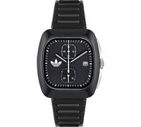 Chronograph ADIDAS ORIGINALS "RETRO WAVE TWO CHRONO", schwarz, Armbanduhren, Damen, Chronograph, Quarzuhr, Armbanduhr, Herrenuhr, Damenuhr, unisex, Kunststoffarmband (88018013-0) schwarz