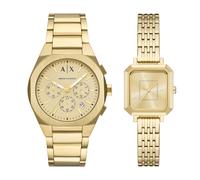 Chronograph ARMANI EXCHANGE, gold (gelbgoldfarben), Armbanduhren, Herren, Chronograph, Geschenk Quarzuhr, Armbanduhr, Damenuhr, Herrenuhr, Edelstahlarmband (87093465-0) gelbgoldfarben