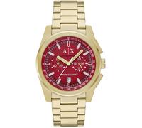 Chronograph ARMANI EXCHANGE, gold (goldfarben), Armbanduhren, Damen, Chronograph, Quarzuhr, Armbanduhr, Herrenuhr, Edelstahlarmband, Tag, Stoppfunktion (50236257-0) goldfarben