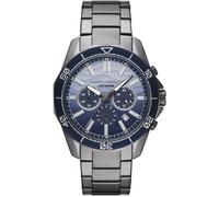 Chronograph ARMANI EXCHANGE, grau (anthrazit, blau), Armbanduhren, Damen, Chronograph, Quarzuhr, Armbanduhr, Herrenuhr, Edelstahlarmband, analog, Tag (79234966-0) anthrazit, blau