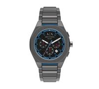 Chronograph ARMANI EXCHANGE "SYNC", anthrazit, dunkelblau, Armbanduhren, Herren, Chronograph, Quarzuhr, Armbanduhr, Herrenuhr, Edelstahlarmband, analog, Tag (88022563-0) anthrazit, dunkelblau