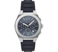 Chronograph ARMANI EXCHANGE "SYNC", blau (dunkelblau, dunkelblau), Armbanduhren, Damen, Chronograph, Quarzuhr, Armbanduhr, Herrenuhr, Silikonarmband, Datum, Stoppfunktion (66533609-0) dunkelblau, dunk