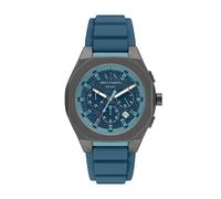 Chronograph ARMANI EXCHANGE "SYNC", blau, hellblau, Armbanduhren, Herren, Chronograph, Quarzuhr, Armbanduhr, Herrenuhr, Silikonarmband, analog, Tag (96489902-0) blau, hellblau