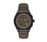 Chronograph ARMANI EXCHANGE "SYNC", braun, schwarz, Armbanduhren, Herren, Chronograph, Quarzuhr, Armbanduhr, Herrenuhr, Silikonarmband, analog, Tag (35012566-0) braun, schwarz